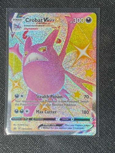 Pokemon Card Crobat VMAX SWSH099 Black Star Promo Holo EN NM