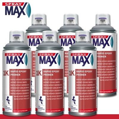 SprayMax 6 x 400 ml 1K Rapid-Epoxy Grundierung Primer Korrosionsschutz Spray