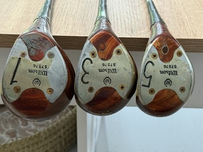 Wilson Sam Snead Super Power Golf Clubs RH 1 3 5 Woods Lite Flex Steel