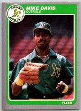 ⚾ 1985 Fleer #422 Mike Davis Oakland Athletics