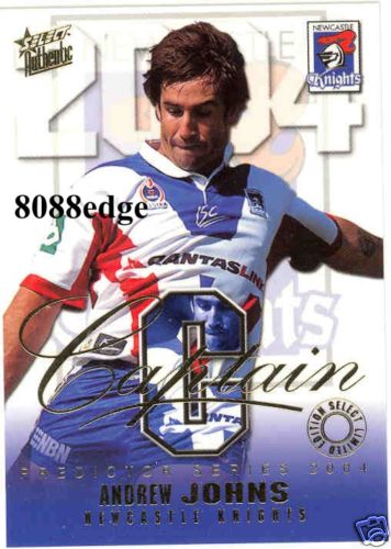 2004 SELECT NRL CAPTAIN REDEMPTION #CP5: ANDREW JOHNS #/450 NEWCASTLE KNIGHTS - Bild 1 von 1