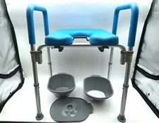 Platinum Health Ultimate Raise Toilet Seat With Handles Padded Arms OPENED BOX