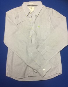 Abercrombie-amp-Fitch-Muscle-Blue-Striped-Men-039-s-Button-Up-Dress-Shirt-Size-Large
