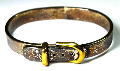 Sterling Mexiko Messing Riegel Scharnier Schnalle Armreif Armband 14 mm verstellbar