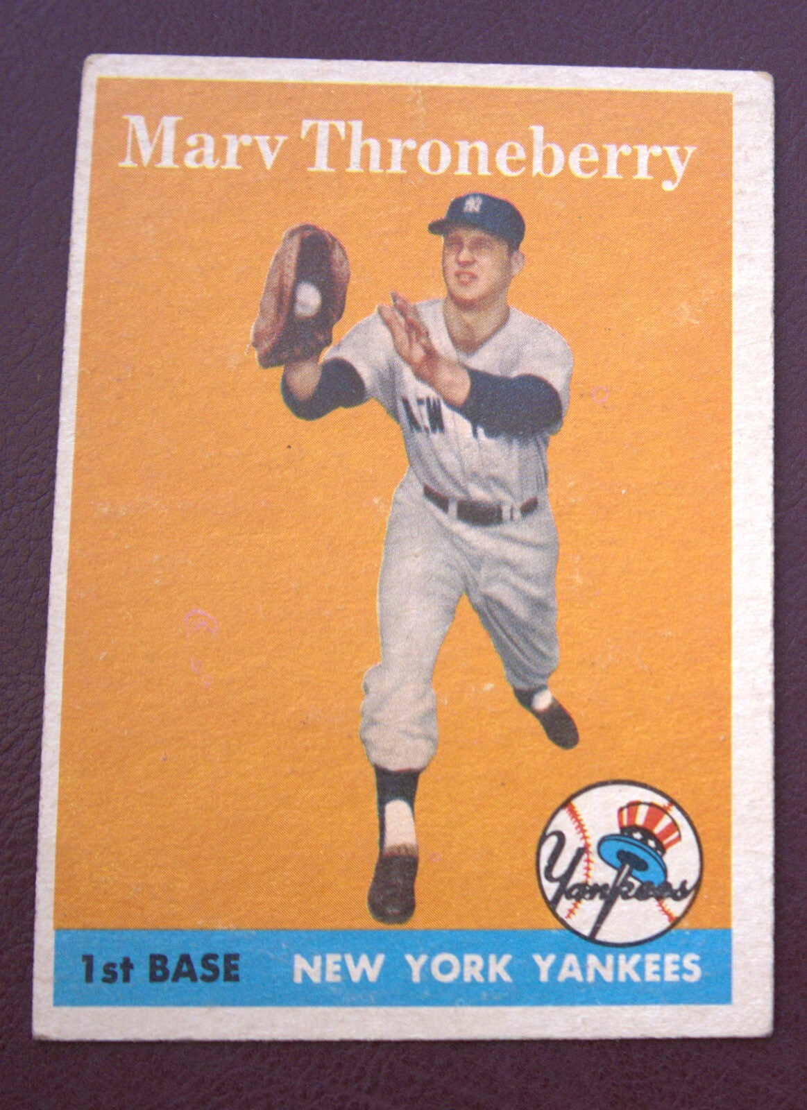 1958 Topps Marv Throneberry (New York Yankees) #175 VG/EX