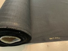 TESSUTO IN PURO LINO NERO ART 1569 8B DA STOCK CON SCONTI  PREZZO AL METRO