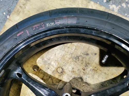 2006 2007 SUZUKI GSXR 600 750 05-08 GSXR 1000 OEM FRONT WHEEL RIM W TIRE DAMAGED - Bild 7 von 11