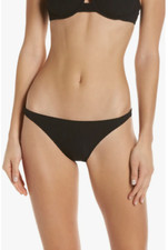 Onia L71957 Women's Black Ashley Ribbed Hipster Bikini Bottom Size Medium