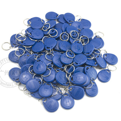 100pcs Blue Color 125 KHz RFID Card Key Fobs EM4100 Proximity ID Card Keytags