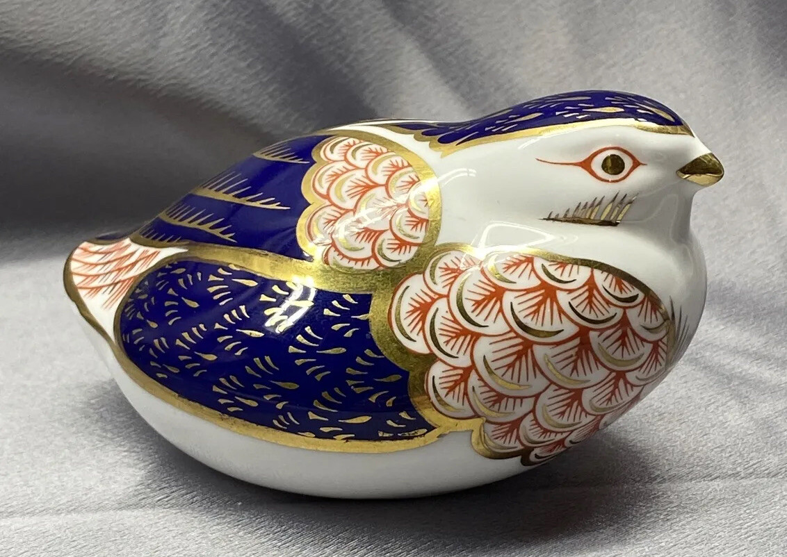 【使用美品】 CROWN DERBY Quail C&S VINTAGE ROYAL CROWN DERBY QUAIL IMARI DECORATIVE BONE CHINA