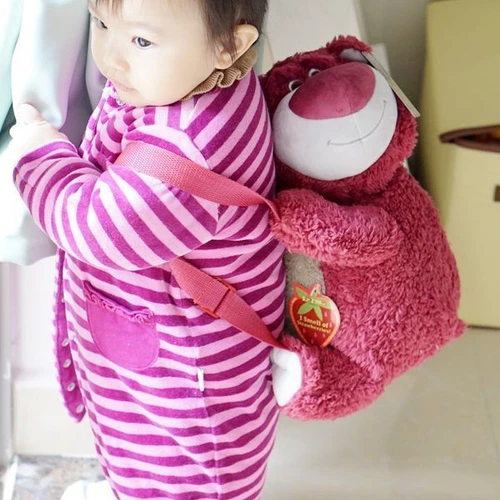 Disney Toy Story Lotso Oso de Fresa Oso Mochila Bolso de Peluche Juguete 40 cm - Imagen 6 de 7