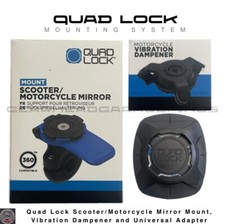 QUAD LOCK Scooter Mirror Mount Vibration Dampener -Universal Adapter Motorcycle