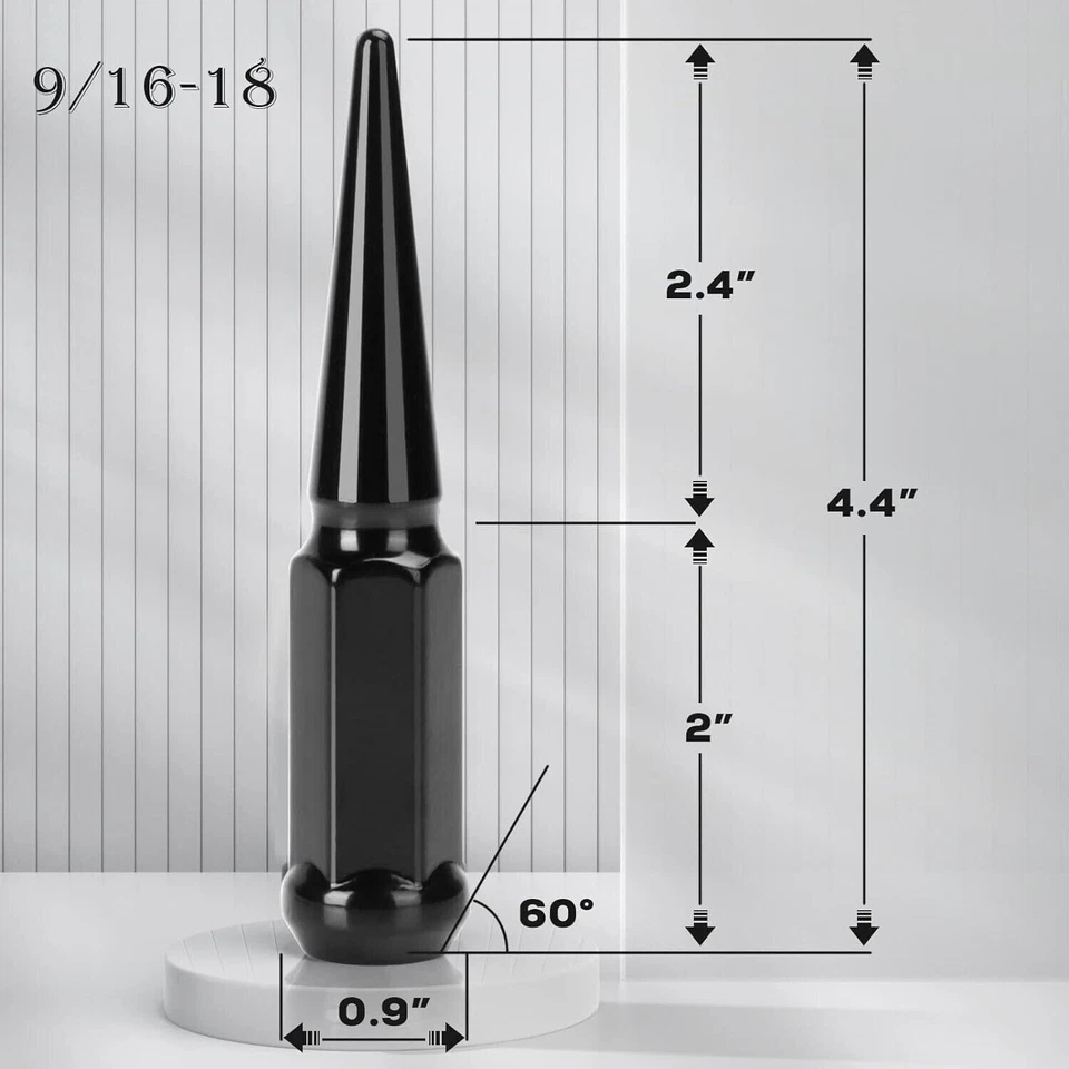 32 piezas tuercas de clavo de 4,5" de alto 9/16"" para Dodge RAM 1500 2500 3500 F250 F350 Foto 2 de 4