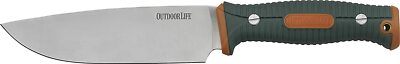 OLFIX002OGN Outdoor Life Camping Chef Knife 7Cr17MoV Blade Orange Nylon Handle
