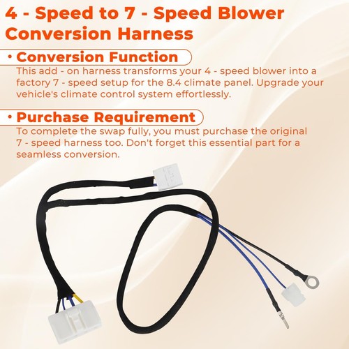 For 2013-2018 Dodge Ram 8.4 Radio Conversion ADD ON Harness *4 Speed Fan HVAC - Bild 7 von 15