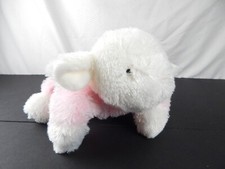 Carters Pink White Laying Down Sheep Lamb Plush Soft Toy 10" inch