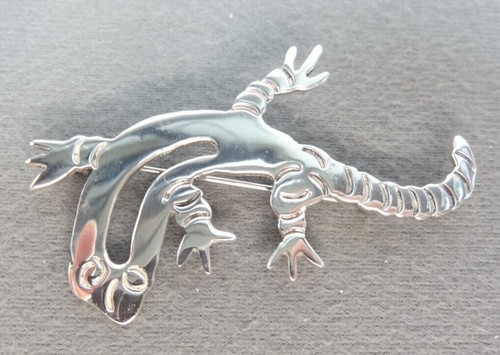 Lizard Sterling Silver Pin