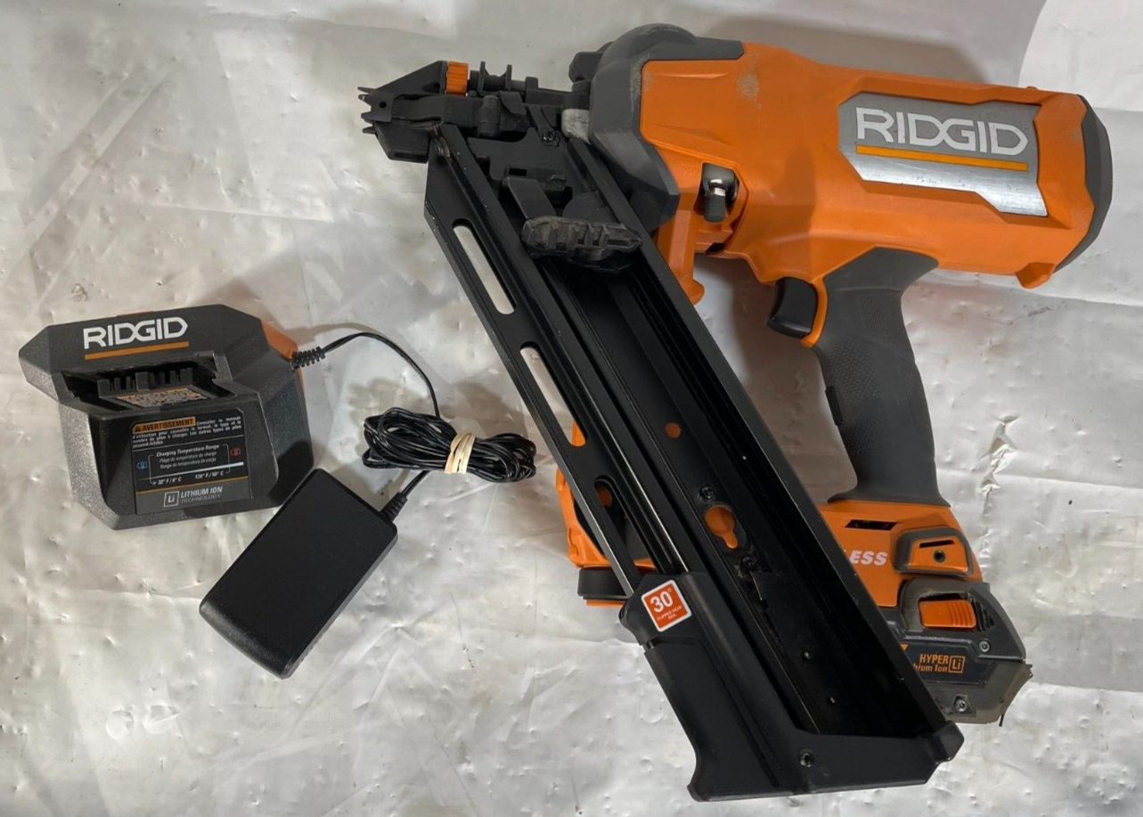 RIDGID Cordless Framing Nailer (Model R09895) W/4ah Battery & Charger