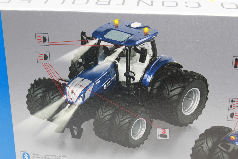 Siku 6738 New Holland T7.315 neumáticos dobles Bluetooth App Control 1:32 Foto 3 de 4