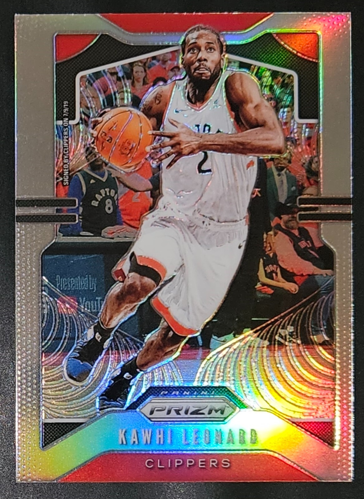 Kawhi Leonard 2019-20 Panini Prizm SILVER PRIZM Parallel Insert Card (no.149)