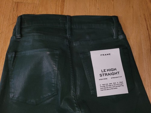 Frame Le High Straight Coated Jeans Pine Green Size 26 - Bild 11 von 15