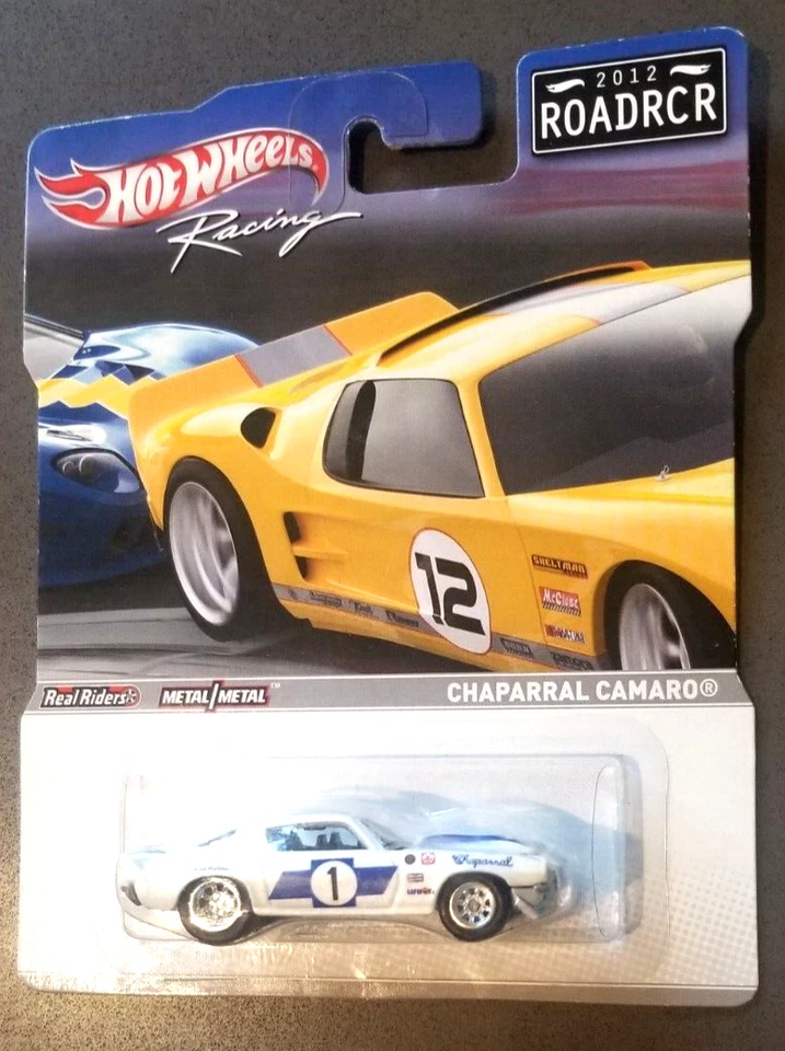 Camaro Hot Wheels Racing Series Roadrcr 2012 Chaparral difícil de encontrar (blister agrietado) Foto 3 de 4