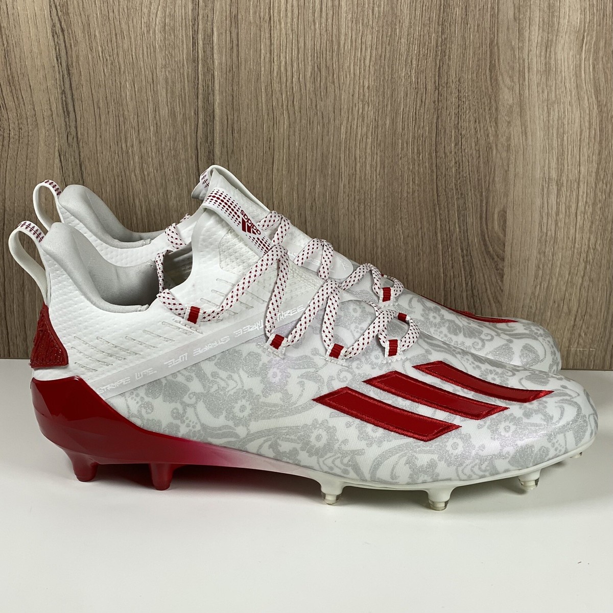 Adidas Adizero Reign Young King Football Cleats Red FU6708 Men\'s Size NEW Adidas Adizero Reign Young king FU6708 Football Cleats Red  main image 4