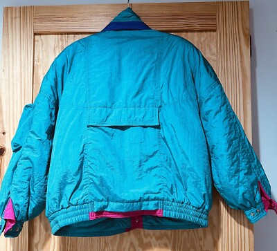 Vintage Mixed Blues Sz Large 90's Puffer Jacket Coat W