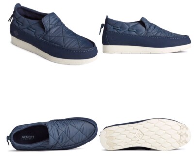 SPERRY Men’s Moc-Sider Slip On Shoes Size 9.5 Shop Black Mens Sperry Sperry Moc-Sider Quilted Nylon  main image 3