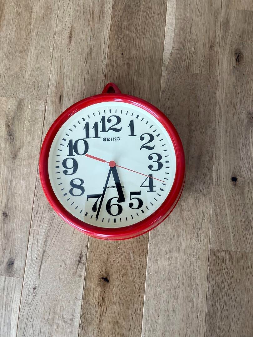 70s SEIKO スペースエイジ　レトロポップ　壁時計　wall clock SEIKO トランジスタ 掛け時計 昭和レトロ ポップ スペースエイジ