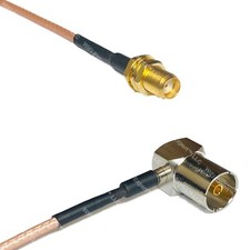 RG316 SMA FEMALE to DVB Pal Female Angle RF Cable Rapid-SHIP LOT