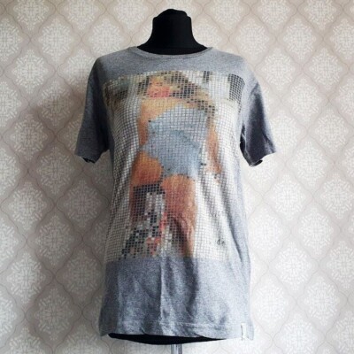 Bench Herren T-Shirt  Nice Ride    Pixel-Mosaik Print   Grau meliert   Gr. S