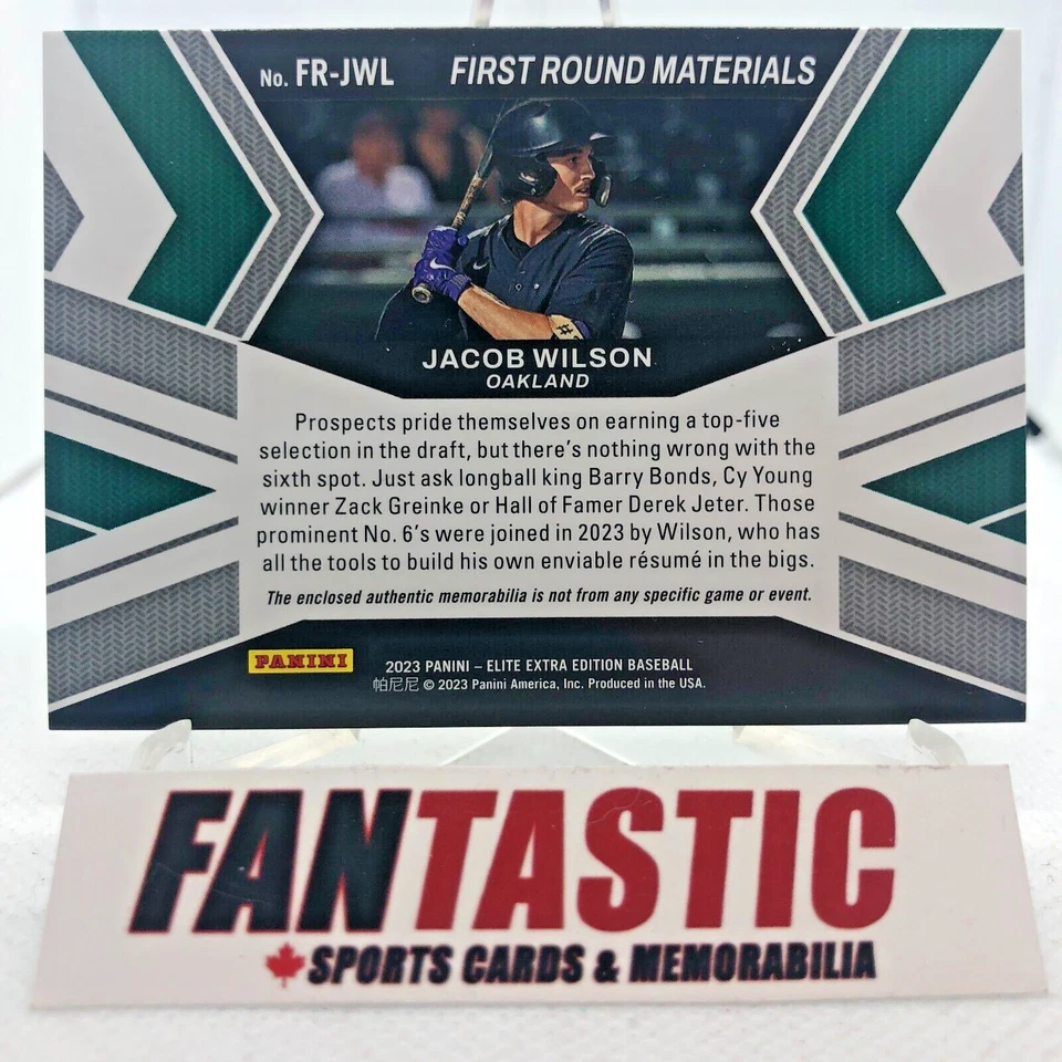 Jacob Wilson RELIC FR-JWL 2023 Elite Extra Edition Oakland Athletics - Image 2 of 2