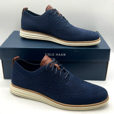 Cole Haan Men Original Grand Stitchlite Wing Oxford Navy  display picture 3