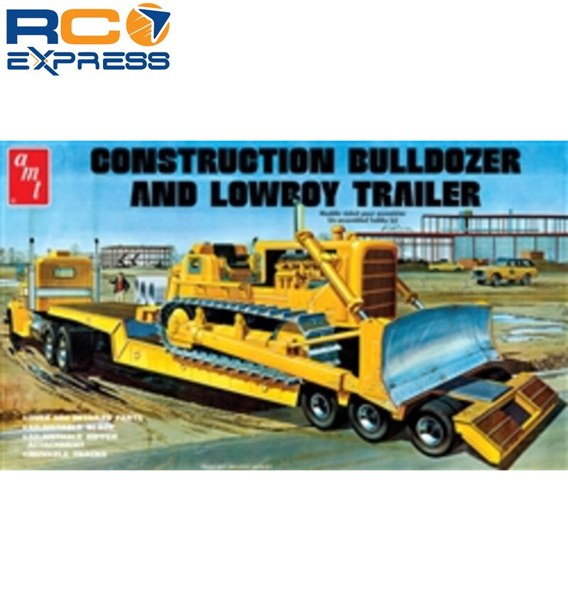 AMT 1/25 Lowboy Trailer Bulldozer Combo AMT1218