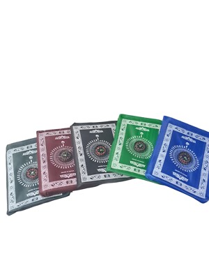 5 Stück 5er Pack Taschenformat Tragbar Reise Gebetsteppich/Teppich mit Qibla Kaaba Kompass 