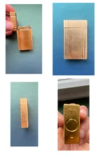 lighter st dupont made in paris france. covered with 24 carret gold