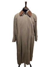 Brian Tucker Vintage Jacket Size L 16 Pure New Wool Overcoat Womens Olive Dublin