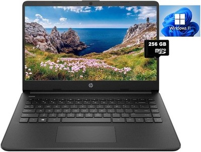 HP 14'' HD Laptop, Intel 4-Core Celeron CPU, 16GB RAM, 320GB (64+256), Win 11