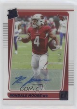 2021 Panini Clearly Donruss Rated Rookie Blue 13/99 Rondale Moore #71 Auto 0i1r