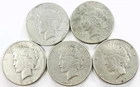 *MIXED DATE PEACE DOLLAR LOT* *5 COINS* NR #P2958