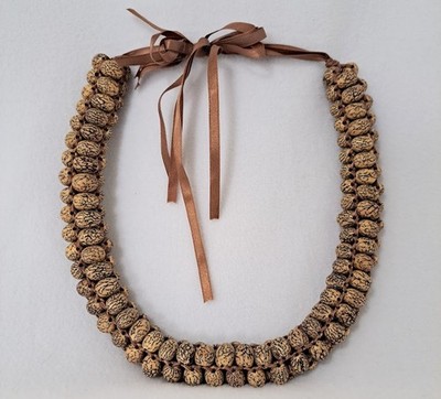 Hawaiian Polynesian Palm Seed Lei Unusual Elaborate Intricate