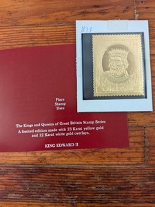 Kings And Queens Of Great Britain Gold Stamp King Edward II