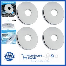 Stainless Steel Shower Pipe Cover 4pcs 27mm x 90mm x 10mm Easy Installation