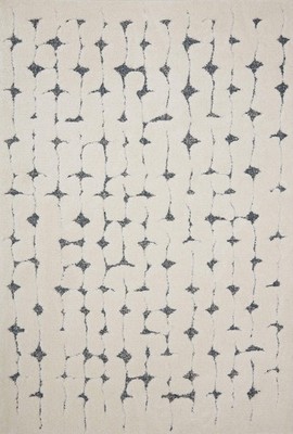 Loloi II Hagen White/Navy 2'-7'' x 7'-8'' Runner Rug White / Navy