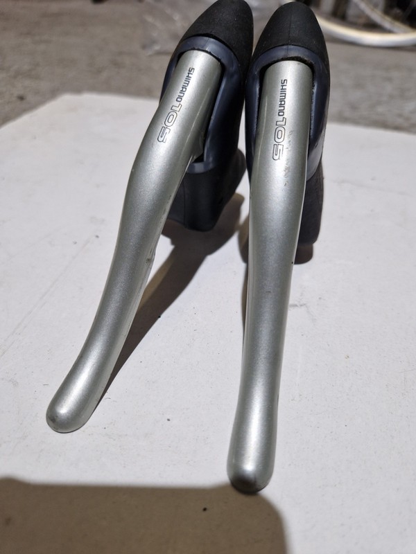 Shimano 105 BL-1055 Aero Brake Levers Black Hoods Vintage Road Steel Racing Bike