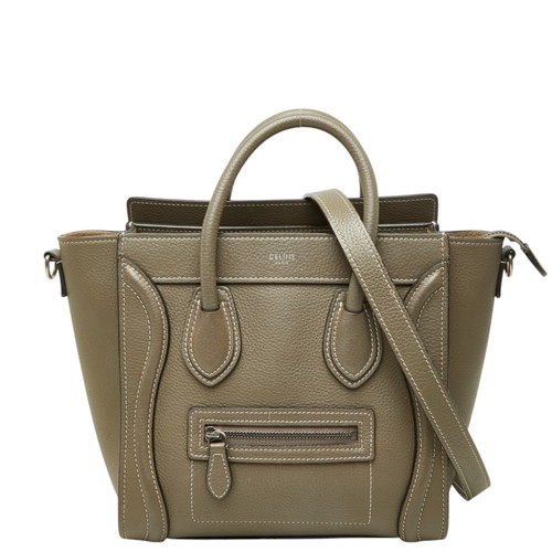 CELINE Luggage Nano Shopper Handbag 2WAY Shoulder Bag Women Used