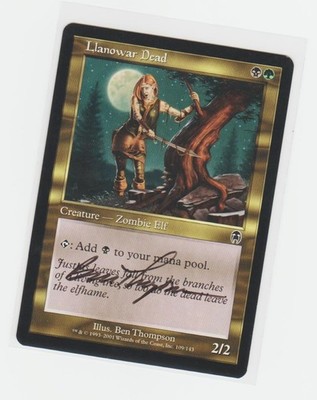 Magic the Gathering ~ Llanowar Dead ~ M/NM ~ Apocalypse ~  Signed by Artist #2