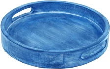 12" Decorative Wooden Serving Tray - Perfect for Breakfast, Lunch, Dinner, Ap...