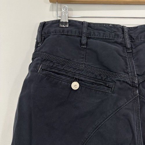G Star Shorts Men 31 Black Ne Chino Straight 1/2 Cotton Mid Rise Button Fly - Picture 11 of 17